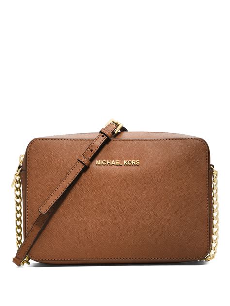 michael kors jet set crossbody brown small|Michael Kors jet set chain.